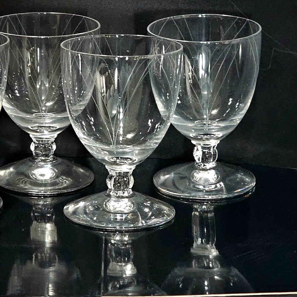 4 Fostoria Heraldry Dessert Cocktail Glasses 3.5" oyster sherbet Art Deco 3oz US - Picture 3 of 7